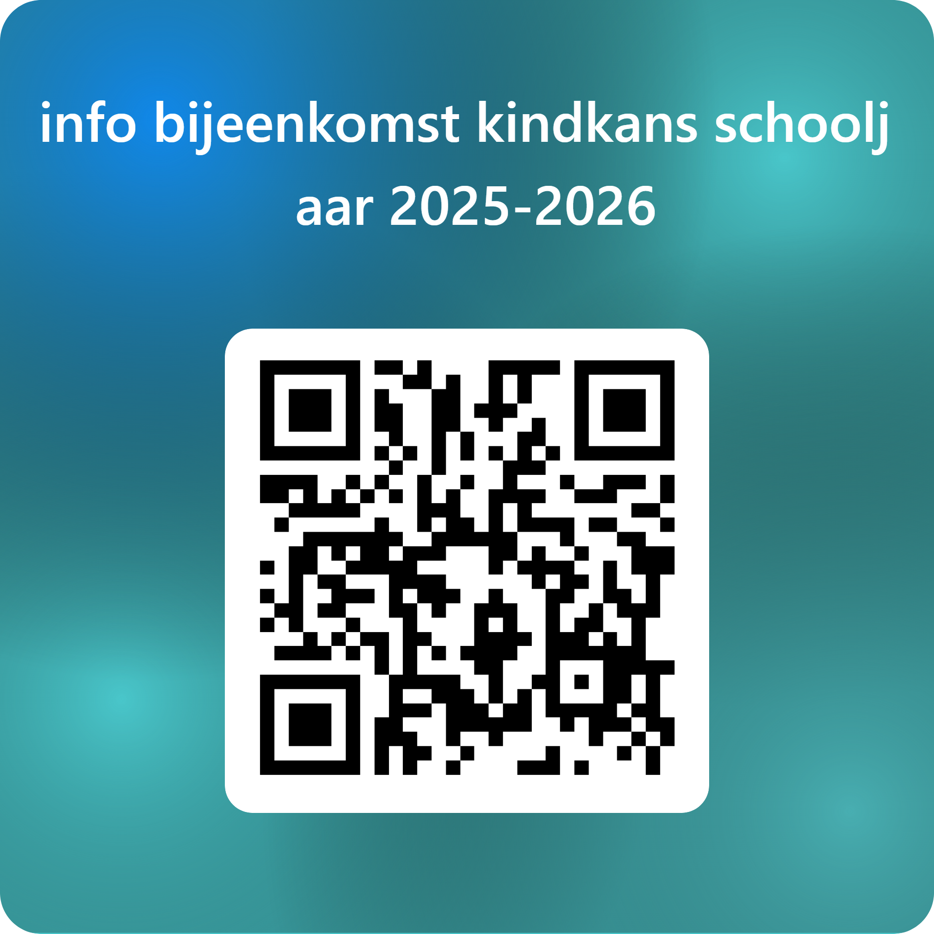 QR code voor informatie over kindkans schooljaar 2025-2026